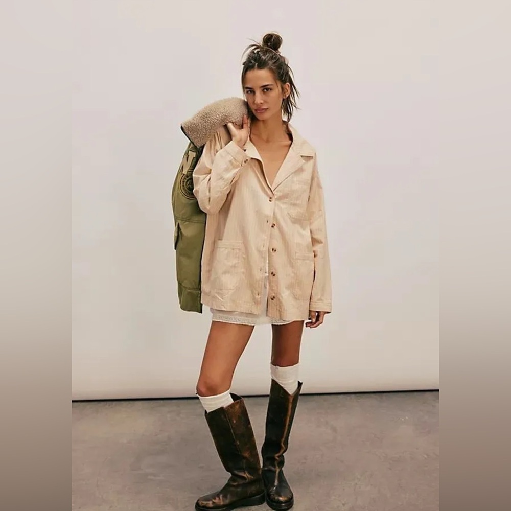 We The Free Cream Utility Jacket free people nwt size xl